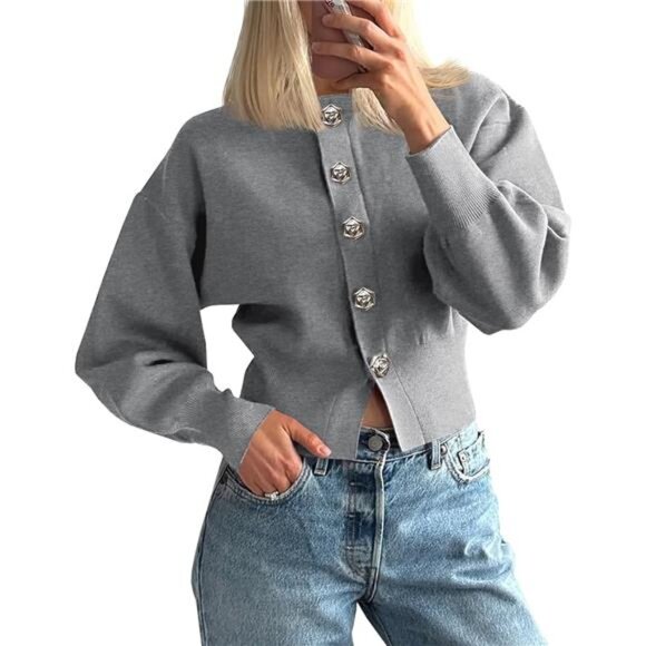 Knit Short Cardigan | Fall Winter Layering Essential - Picture 1 of 6